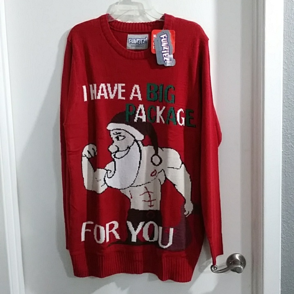 FUNZIEZ. Ugly Christmas Sweater Size XL *NWT*
